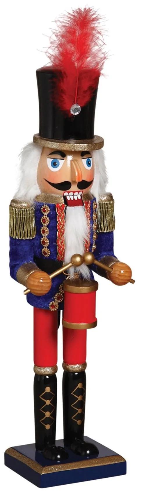 15" Red & Blue Wooden Decorative Nutcracker