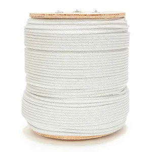 3/16" Wire Core Solid Braid Polyester White