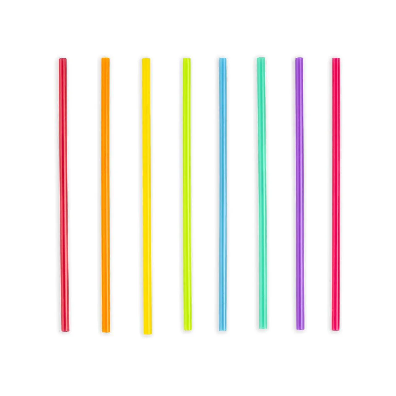 8" BRIGHT COLOR REUSABLE STRAW