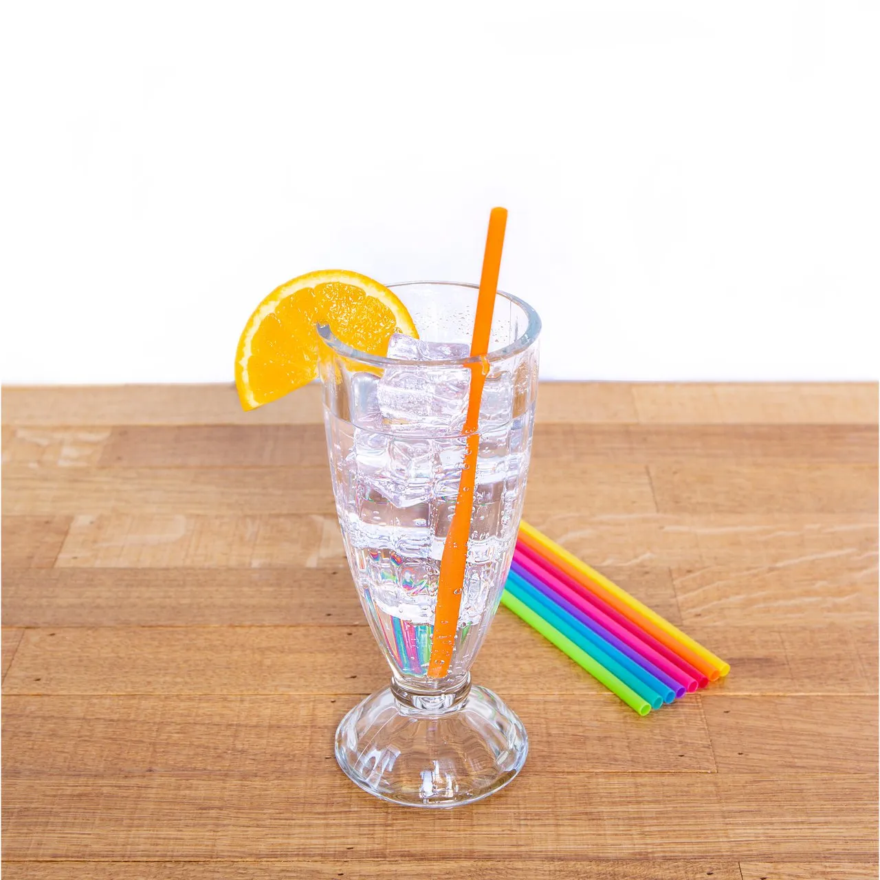 8" BRIGHT COLOR REUSABLE STRAW