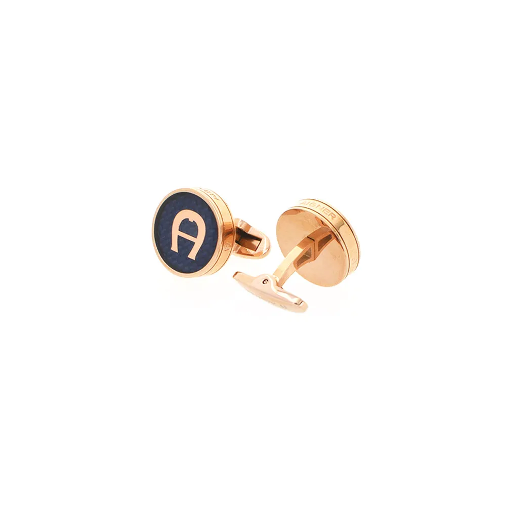 Aigner Cufflink Rose Gold Plated