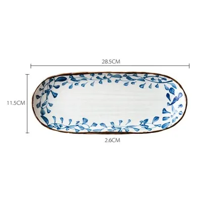 Akari Blue and White Japanese Sushi Dish