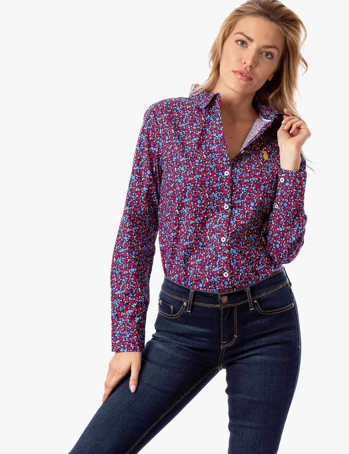 ALL OVER FLORAL PRINT POPLIN SHIRT