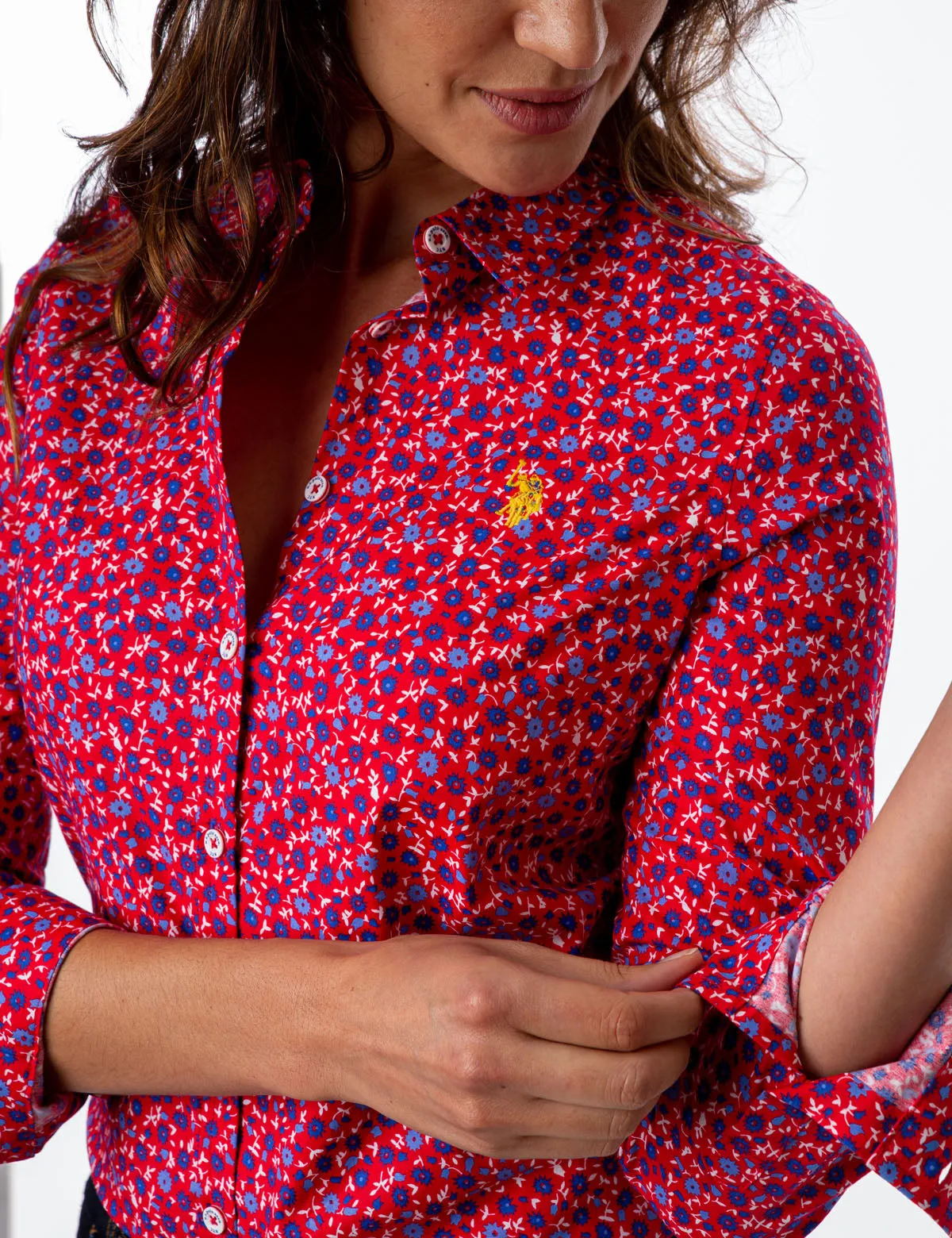 ALL OVER FLORAL PRINT POPLIN SHIRT