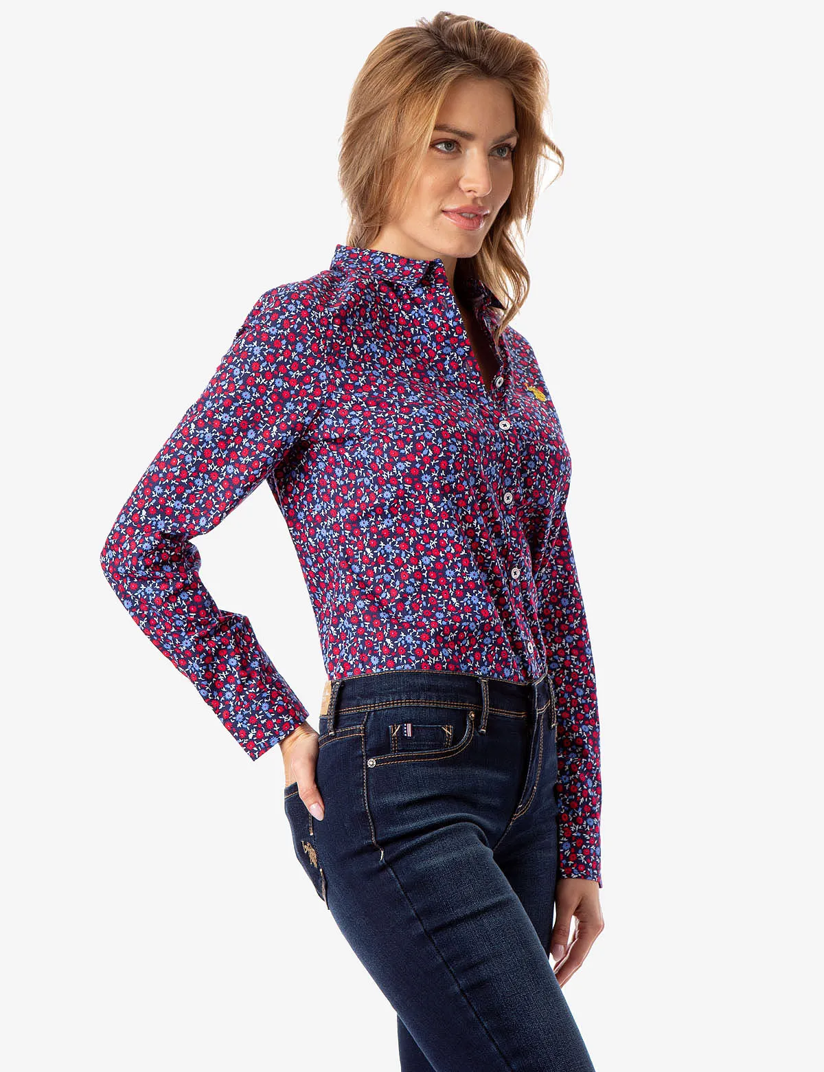 ALL OVER FLORAL PRINT POPLIN SHIRT