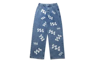 All Over Logo Graphic Denim Jeans