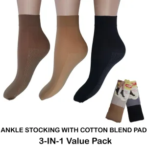 Ankle Stocking with Cotton Blend sole