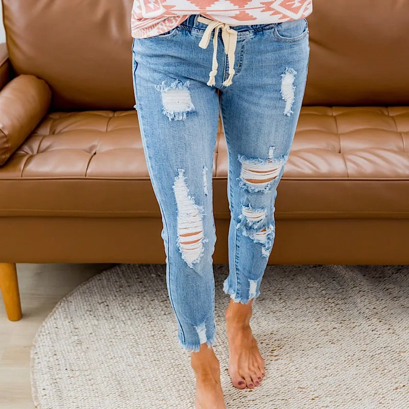 Avery Light Denim Jogger Jeans FINAL SALE