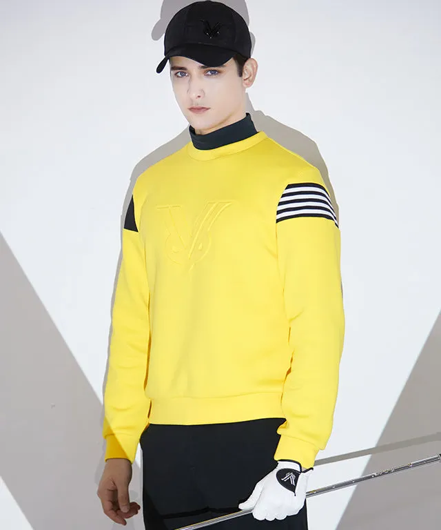 Back Knit Crossover Sweat - Yellow