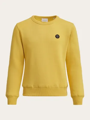 Badge crew neck sweat - Misted Yellow