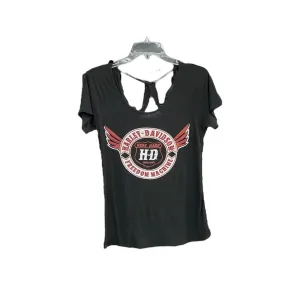 Black Top Short Sleeve Harley Davidson, Size M