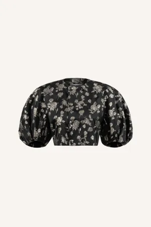 Brocade Balloon Sleeve Jacket