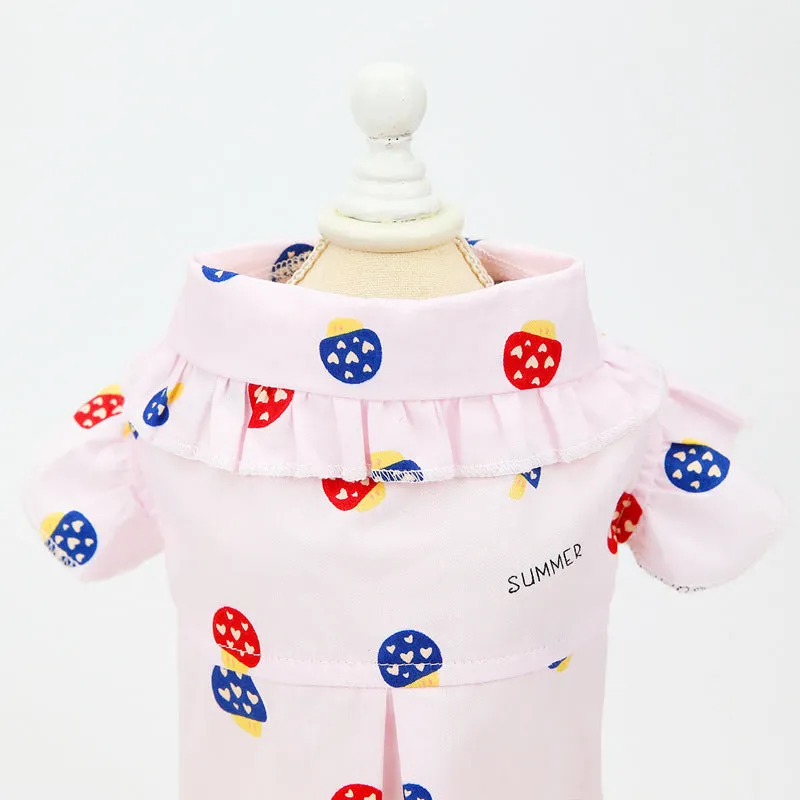 Cute Mushroom Shirt Pet Clothing