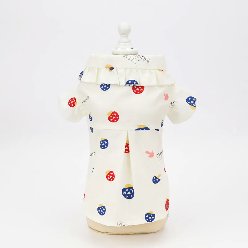 Cute Mushroom Shirt Pet Clothing