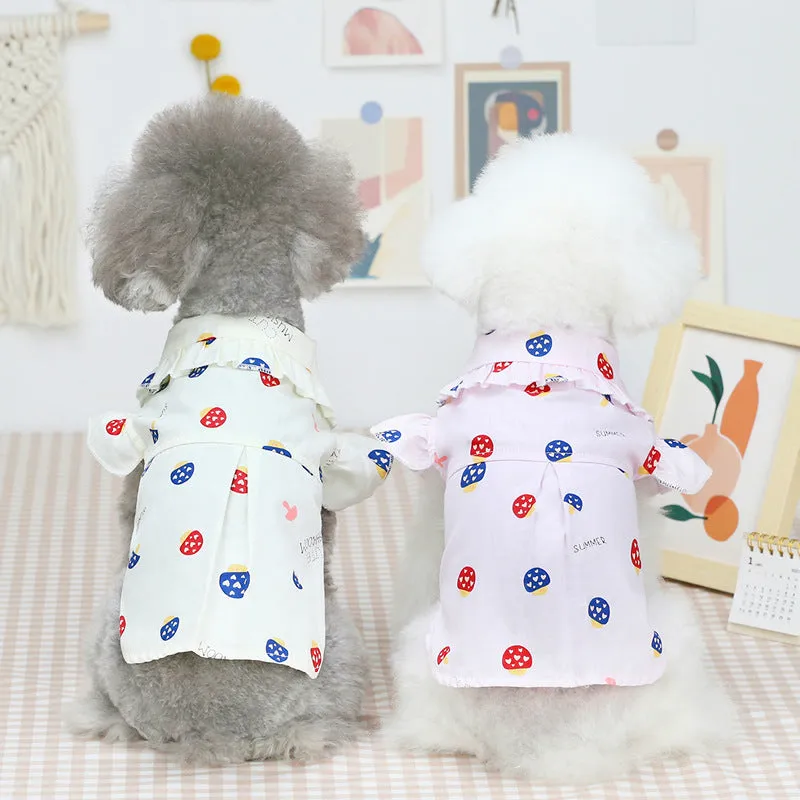 Cute Mushroom Shirt Pet Clothing