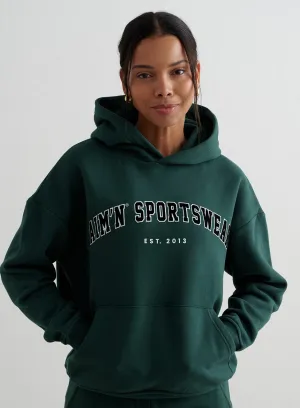 Deep Emerald Varsity Sweat Hood