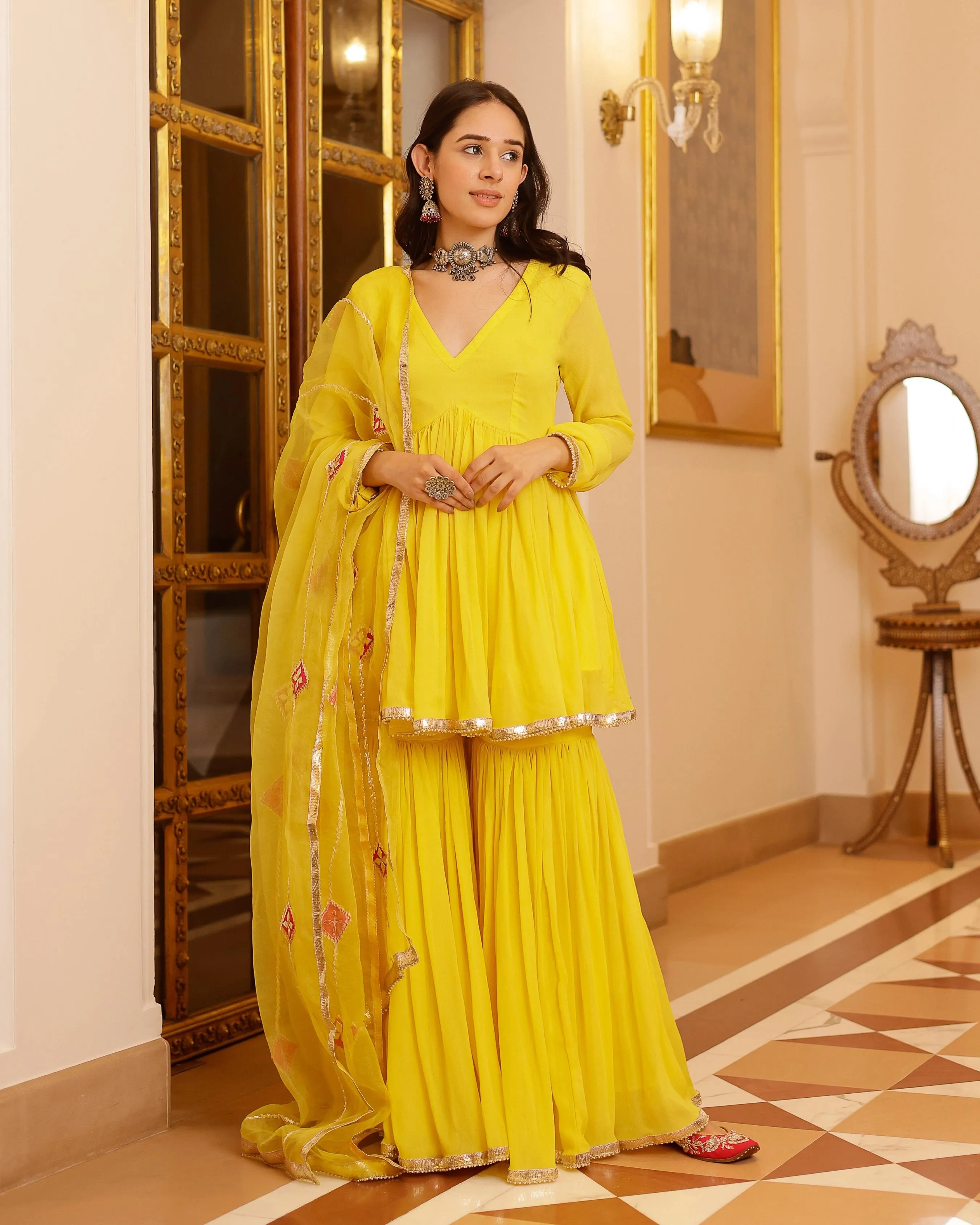 Falak Gotapatti Georgette Suit Set