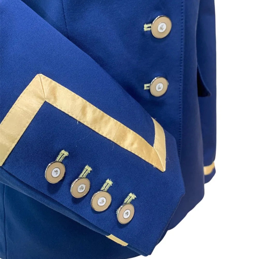 Flying Changes Charlotte Show Coat - Classic Blue with Yellow 36