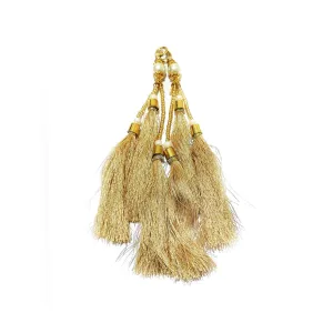 Handmade Long Fabric Thread Craft, Jewelry Fringe Tassel with Cap - Design 11837