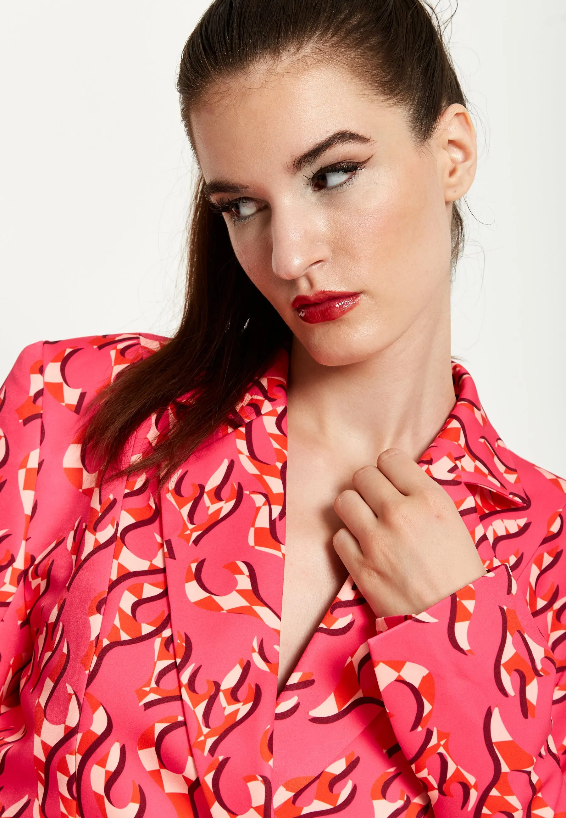 House Of Holland Pink Flame Clashing Colours Blazer