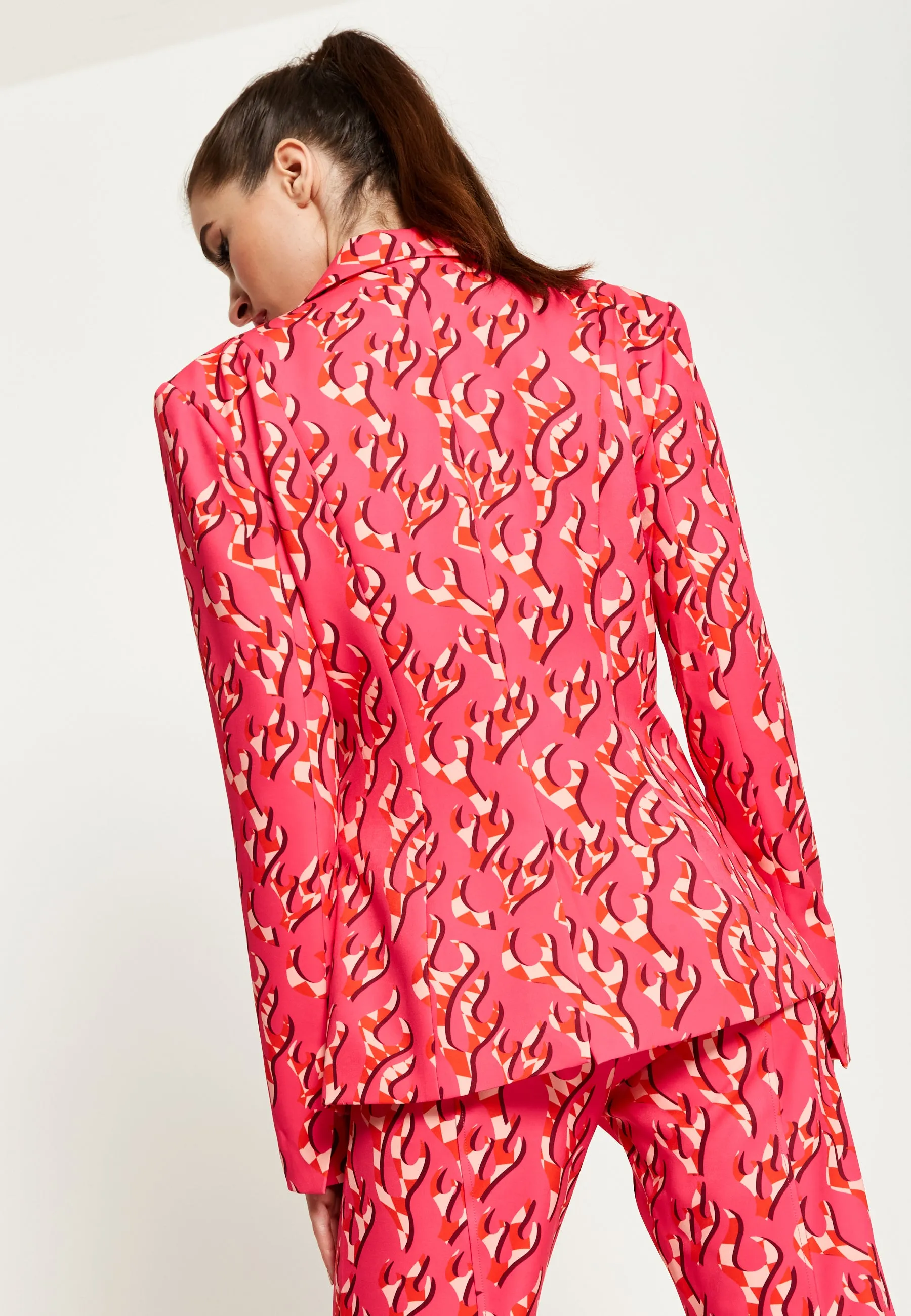 House Of Holland Pink Flame Clashing Colours Blazer