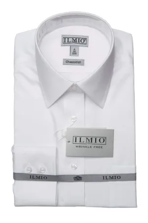 Ilmio Poly Cotton Silver Label Mens Shirt Chassidisch (Right Over Left) Husky - Boys