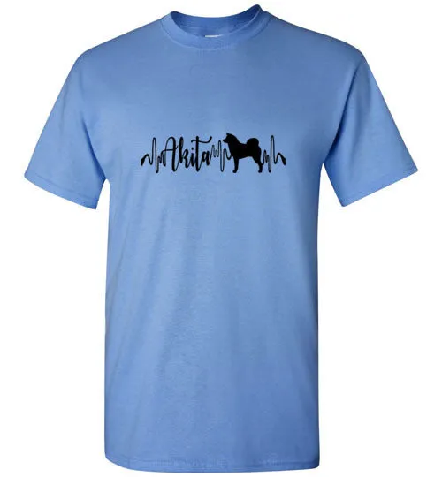 Japanese Akita Heartbeat Gildan Short Sleeve T-Shirt Unisex