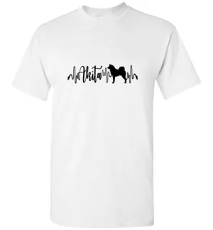 Japanese Akita Heartbeat Gildan Short Sleeve T-Shirt Unisex