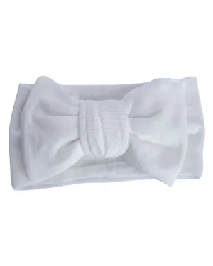 Messy Bow Headwrap - White