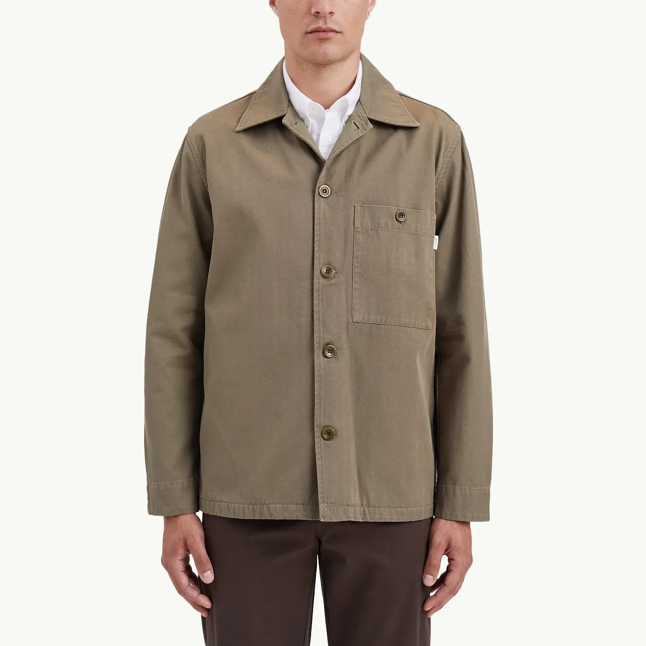 Norse Standard Twill Overshirt - Sediment Green