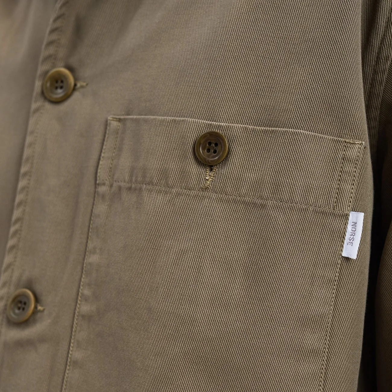 Norse Standard Twill Overshirt - Sediment Green