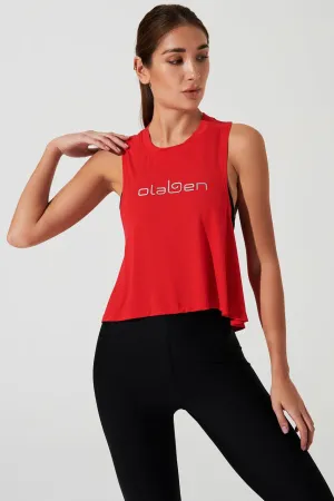 Olaben Twisted Back Tank - Venetian Red