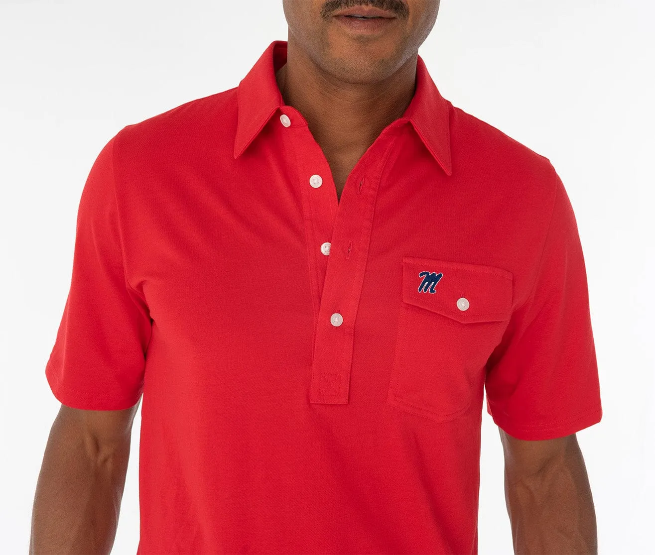 Ole Miss - Coach's Performance Players Shirt - M - Red