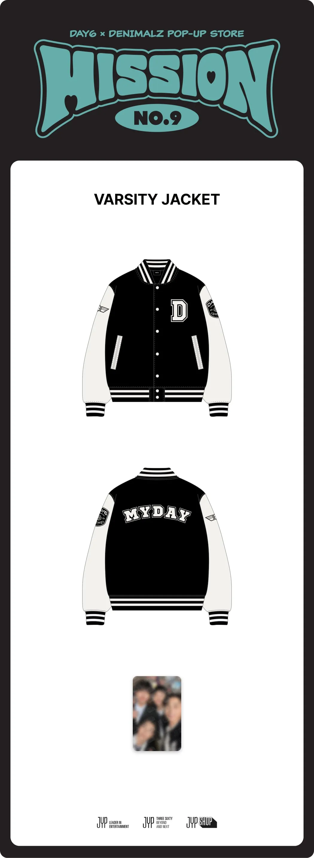 (PRE-ORDER) DAY6 - [MISSION No.9] POP-UP MD VARSITY JACKET