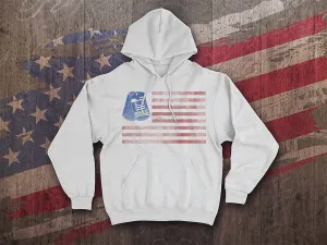 RoH "American Flag w/Logo Short Sleeve" Unisex Pullover Hoodie