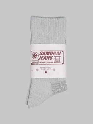 Samurai Jeans SJKS24 Japanese "Washi Paper" Socks Grey