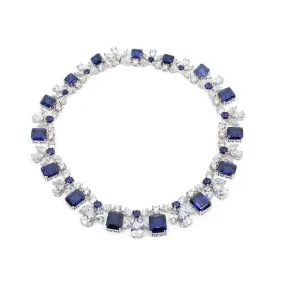 Sapphire Elegance Statement Necklace