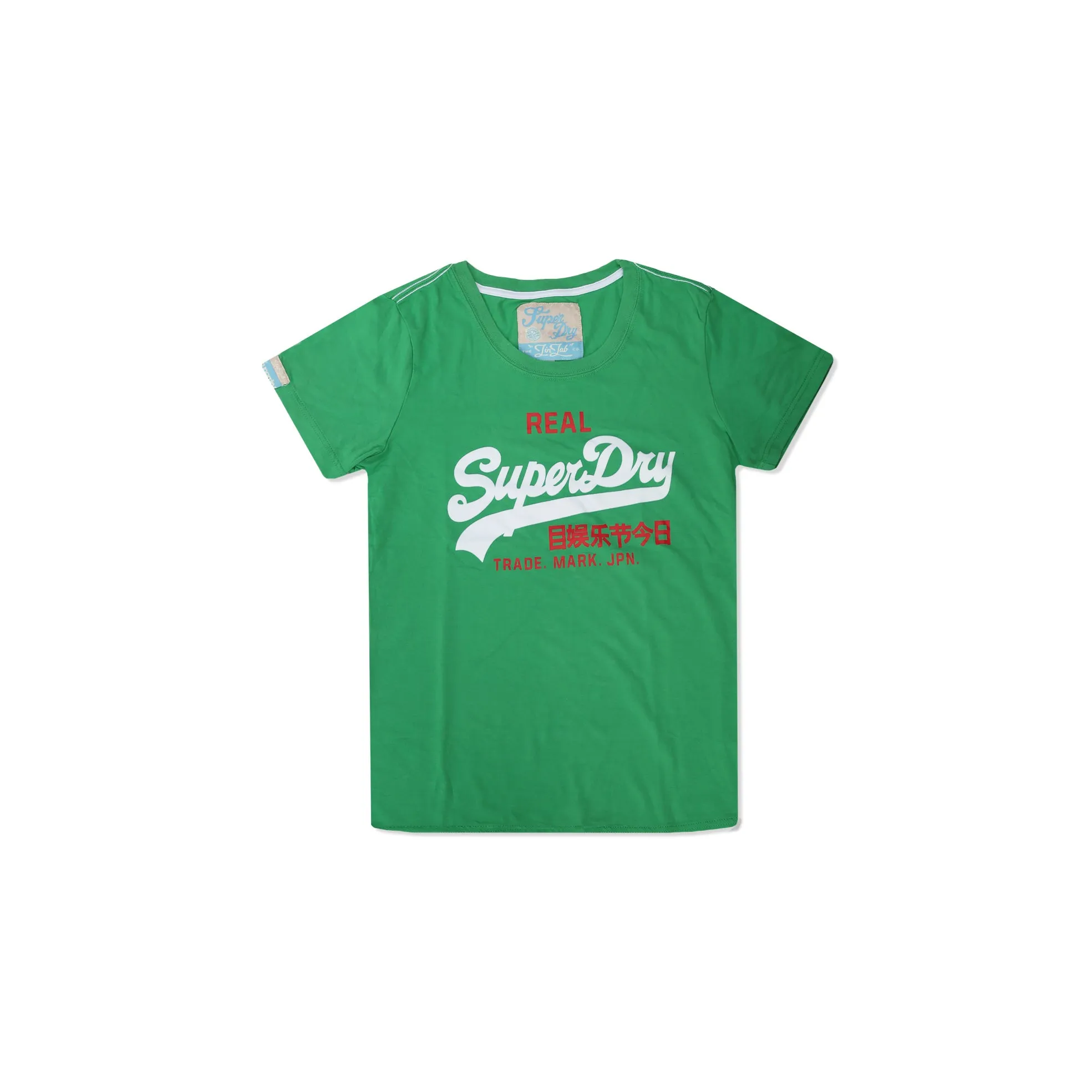 SD - Women 'Green' Vintage Logo Mock Applique T-Shirt SD11109