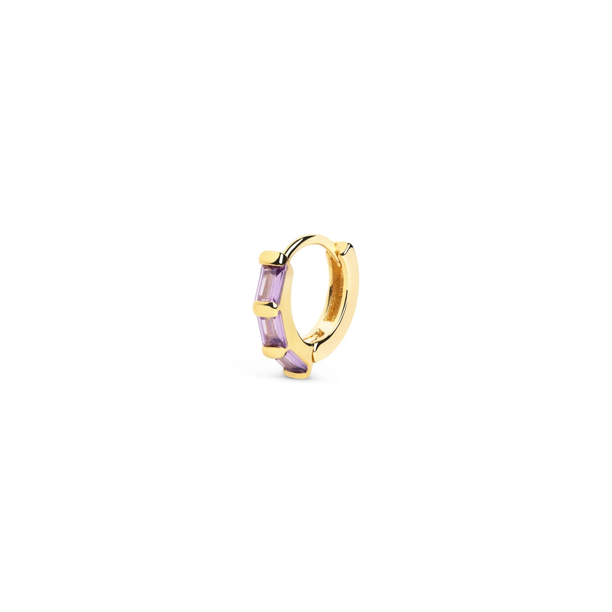 Sia M Lavande Gold Hoop Single Earring