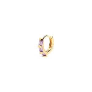 Sia M Lavande Gold Hoop Single Earring