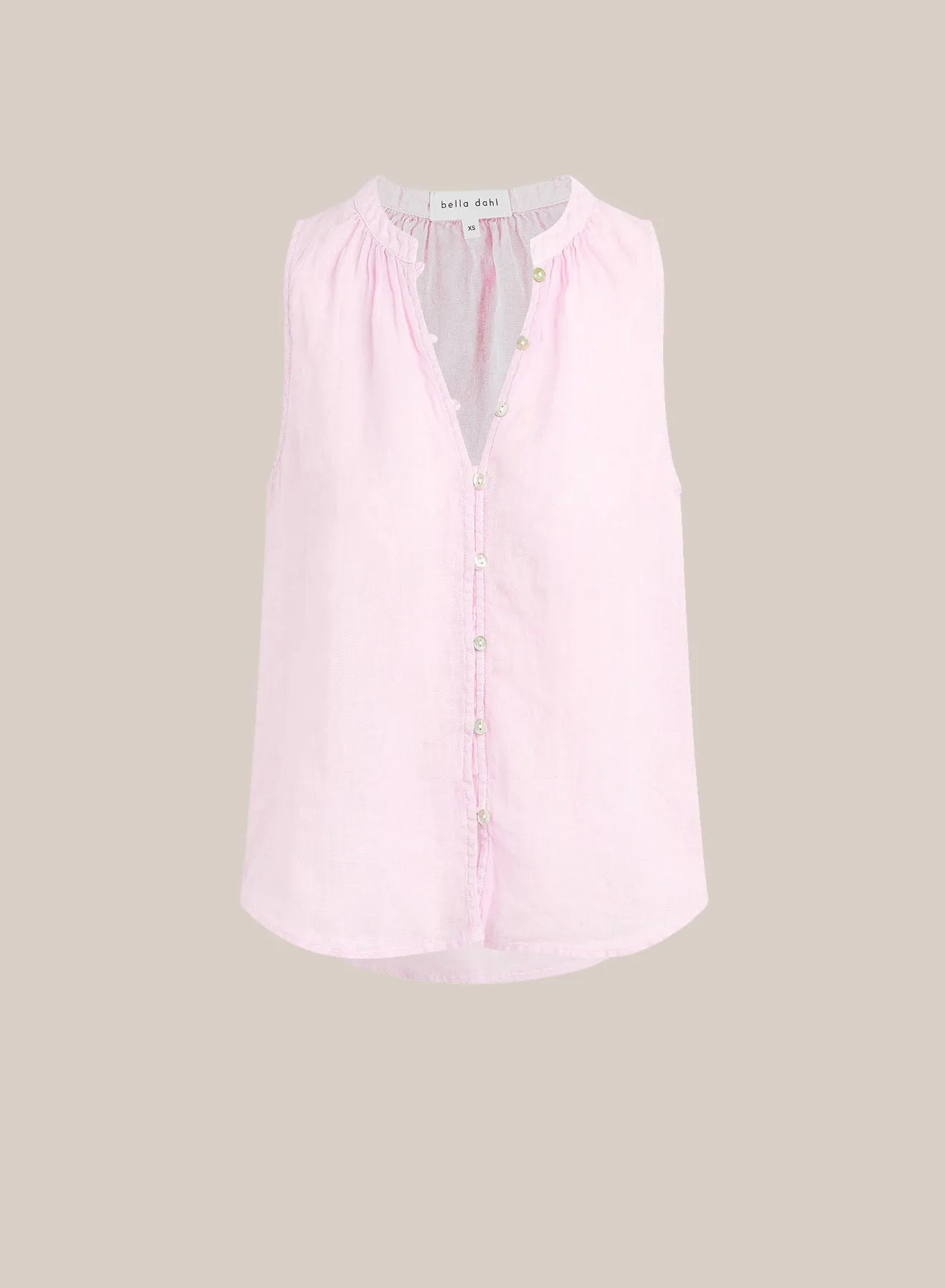 Sleeveless Shirred Shoulder Blouse - Light Orchid