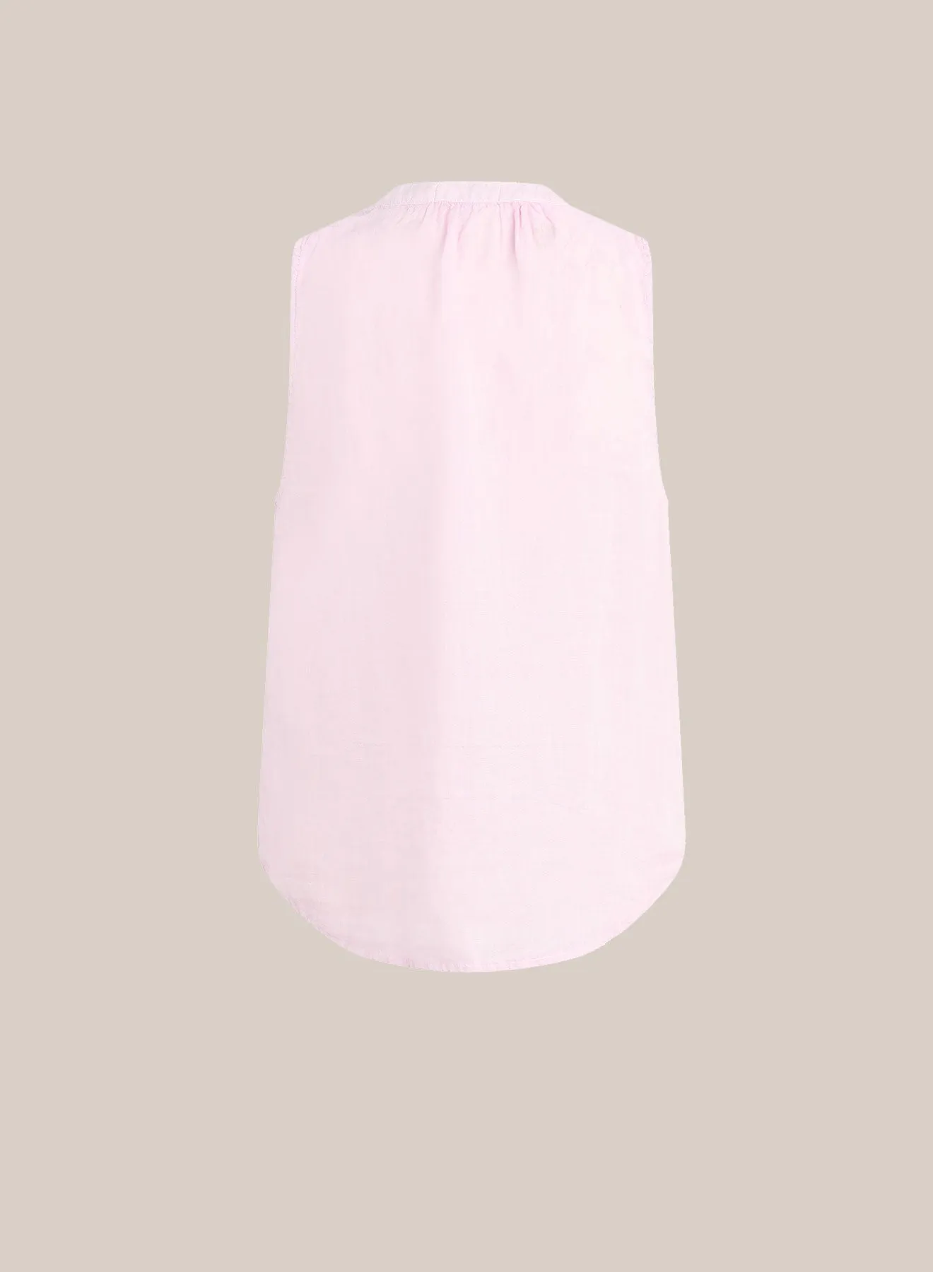 Sleeveless Shirred Shoulder Blouse - Light Orchid