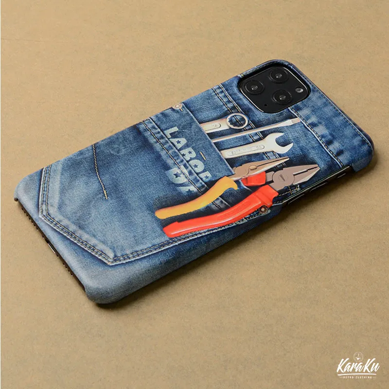 Tool Tucked into a Denim Pocket 3D-Printed Phone Case