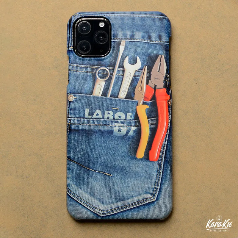 Tool Tucked into a Denim Pocket 3D-Printed Phone Case