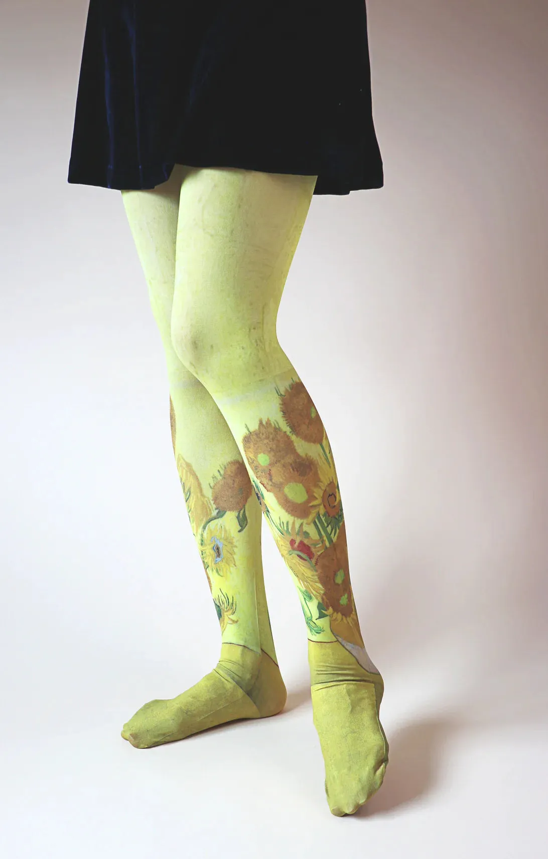 Van Gogh Sunflowers 4th London Printed Art Tights